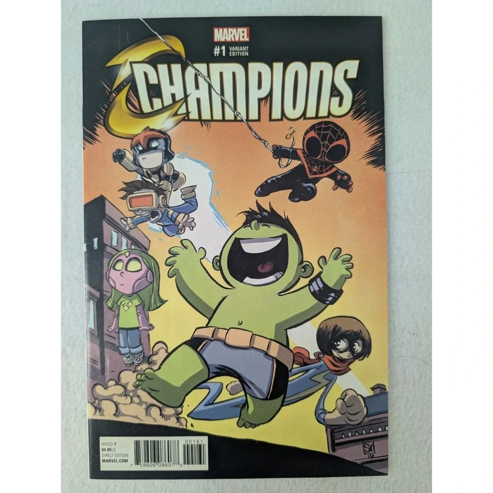 Marvel Champions #1 Skottie Young Variant Baby Cover Miles Morales Hulk NM Range